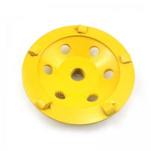 100mm PCD Diamond Cup Wheel għat-tħin tal-art tal-konkrit tal-kolla taż-żebgħa tal-epoxy