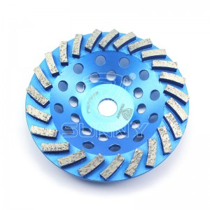 7 inch Turbo Segmented Concrete egweri Wheel Maka ọrịre