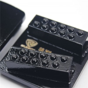 Placas abrasivas de chan Husqvarna Redi Lock con barra de segmento de diamante punteado