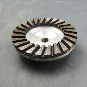 4 Inch Turbo Iru Diamond Cup Wheel Pẹlu Aluminiomu Ara