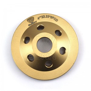 China 100mm Quarter Round PCD Diamond Cup Wheels ho an'ny fanesorana coating