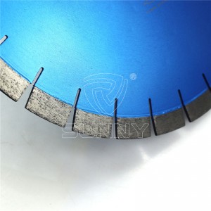 Tihi diamantni žagini listi z višino segmenta 20 mm za rezanje granita