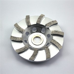 4 inç Turbo Lloji Kupa Rrota Diamanti Për bluarjen e gurëve të betonit