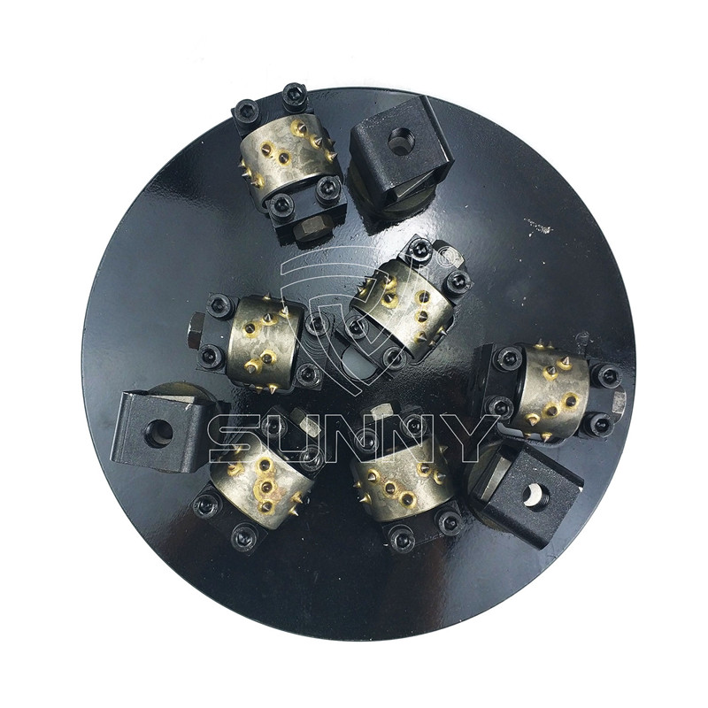 300mm Rotary Stone Bush Hammer Plate With 15 Teethed Heads Featured Image