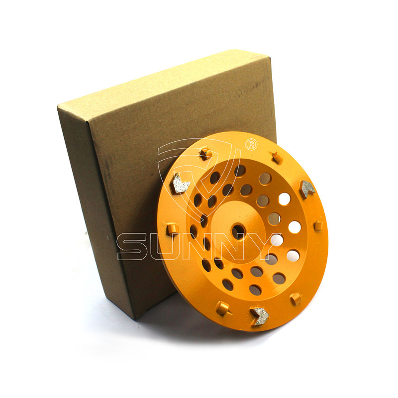 7 Inch PCD Diamond Cup Wheel For Epoxy Floor Coating Removals
