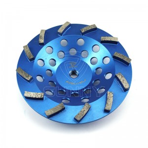 7 Inch Turbo Tîpa Diamond Cup Wheel Ji bo Beton Grinding