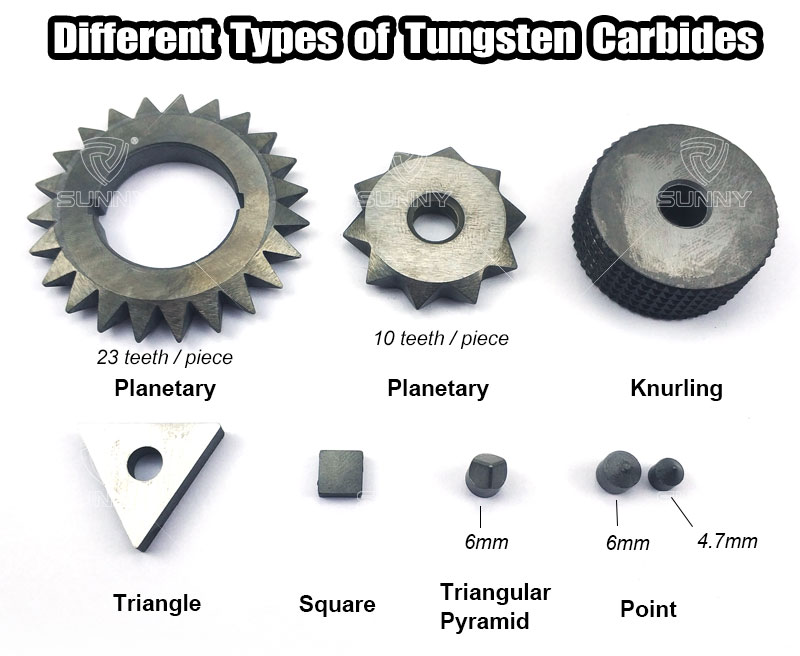 common carbide types for bush hammer tools