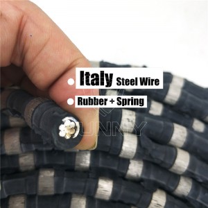 11,5mm Rubber Type Marble Quarry Diamond Wire Saw Manufacturer