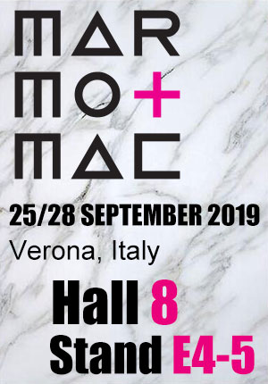 Hal 8, stand E4-5, Marmomacc Verona 2019