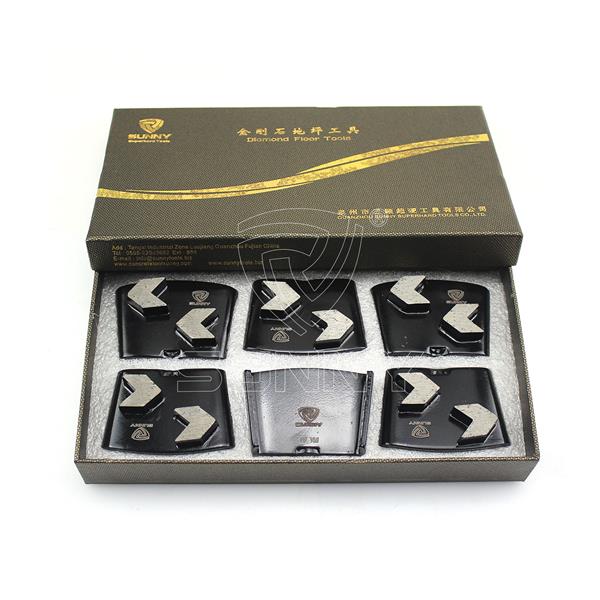 The Packing of HTC diamond grinding shoes-6 pcs per box
