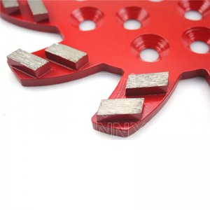 Placa de esmeril de diamante tipo ventilador de 10 polegadas (250 mm) com 20 segmentos