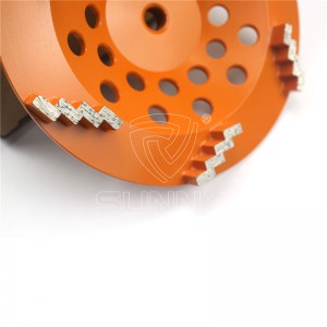 Тип стълбищен сегмент 7-инчов диск за шлайфане на бетон за мелници