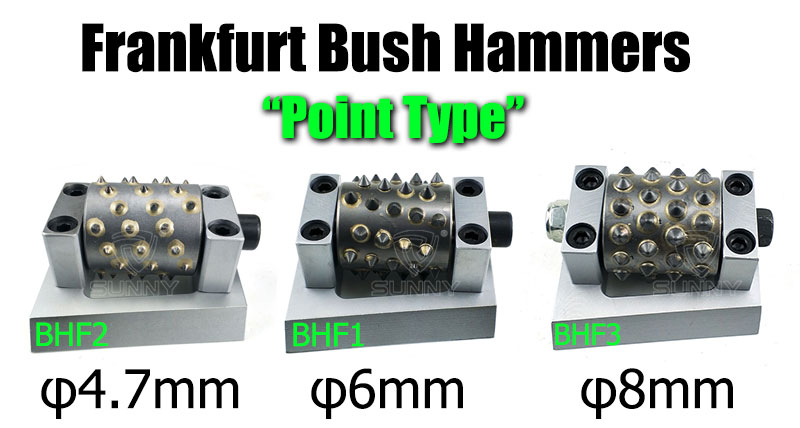 Frankfurt Bush Hammer Plate with Different Sizes of Point Carbies