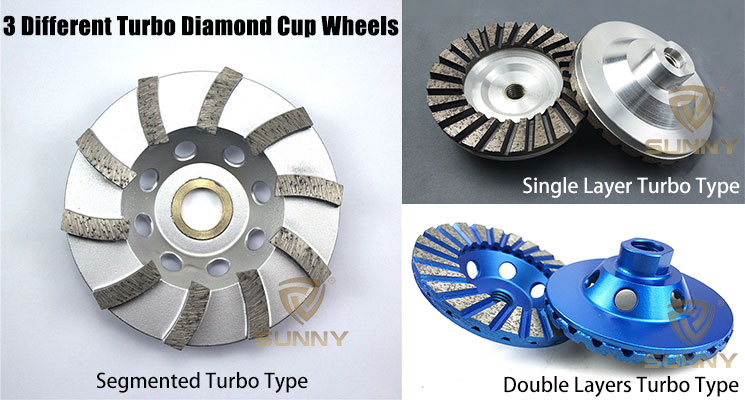 different types of turbo diamond cup wheels